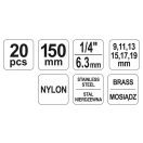 YATO Zylinderkopf-Reinigungsbürsten-Set 20-teilig