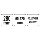 YATO Ölfilter-Entfernungszange 60-120 mm