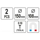 YATO Magnetschüssel-Set 2-teilig 108, 150 mm