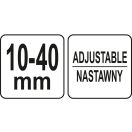 YATO Verstellbarer Wischerarmwischer mit 2 Krallen 10 - 40 mm