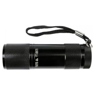   YATO Batterie-LED-Taschenlampe 30 lm Aluminium schwarz 3 x AAA