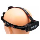 YATO Wiederaufladbare LED-Stirnlampe mit einstellbarem Fokus