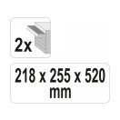 YATO Werkzeugkasten aus Metall mit 2 Schubladen