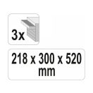 YATO Werkzeugkasten aus Metall mit 3 Schubladen