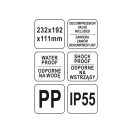 YATO Werkzeugkoffer mit Schaumstoffeinlage 232 x 192 x 111 mm