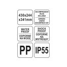 YATO Werkzeugkoffer mit Schaumstoffeinlage 430 x 244 x 341 mm