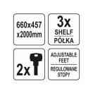 YATO Werkzeugschrank mit 2 Türen 660 x 457 x 2000 mm