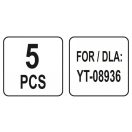 YATO Aufhänger für Lochwand (5 Stück)