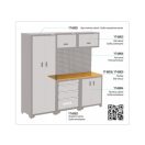 YATO Holzarbeitsplatte für 2 Unterschränke 1320 x 457 x 22 mm