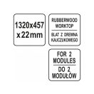 YATO Holzarbeitsplatte für 2 Unterschränke 1320 x 457 x 22 mm