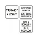YATO Holzarbeitsplatte für 3 Unterschränke 1980 x 457 x 22 mm