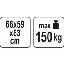 YATO Klappschweißtisch 150 kg 660 x 590 x 830 mm