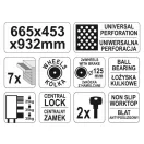 YATO Leerer Werkzeugwagen mit 7 Schubladen