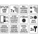 YATO Leerer Werkzeugwagen mit 7 Schubladen