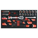 YATO Modularer Werkzeugwagen mit Werkzeugen 78 Teile