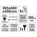 YATO Leerer Werkzeugwagen mit 6 Schubladen