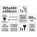 YATO Leerer Werkzeugwagen mit 7 Schubladen