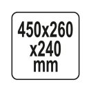 YATO Werkzeugkasten mit Organizer 450 x 260 x 240 mm