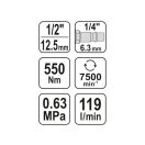 YATO Druckluft-Schlagschrauber 1/2" 550 Nm