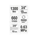YATO Druckluft-Schlagschrauber 3/4" 1300 Nm