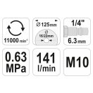 YATO Pneumatischer Winkelschleifer 125 mm