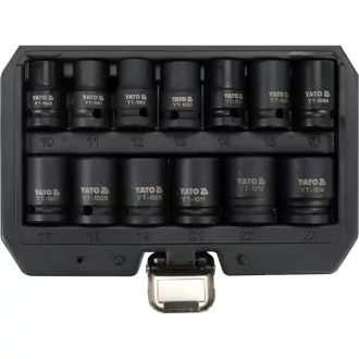   YATO Maschinen-Steckschlüsselsatz 13-teilig 1/2" 10-24 mm CrMo
