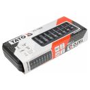 YATO Machine Langbit-Steckschlüsselsatz 8-teilig Inbus 1/2" 6-19 mm CrMo