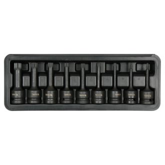   YATO Maschinen-Steckschlüsselsatz mit langem Bit, 9-teilig, Spline 1/2 Zoll, M4-M16, CrMo