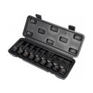 YATO Maschinen-Steckschlüsselsatz mit langem Bit, 9-teilig, Spline 1/2 Zoll, M4-M16, CrMo