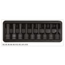 YATO Maschinen-Steckschlüsselsatz mit langem Bit, 9-teilig, Spline 1/2 Zoll, M4-M16, CrMo