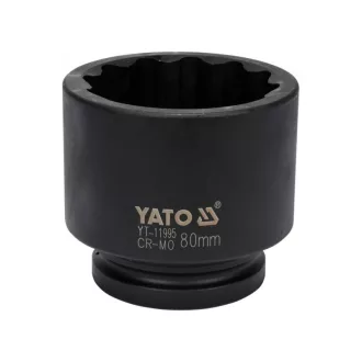 YATO Maschinensteckschlüssel 12 abgewinkelt 1" 80 mm