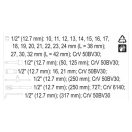 YATO Steckschlüsselsatz 25-teilig 1/2" 10-32 mm CrV