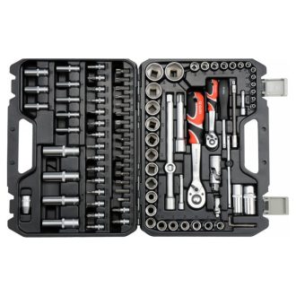 YATO Steckschlüsselsatz 94-teilig 1/4", 1/2" CrV