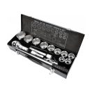 YATO Steckschlüsselsatz 15-teilig 3/4" 30-60 mm CrV