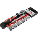 YATO Steckschlüsselsatz 12-teilig 1/4" 4-13 mm CrV
