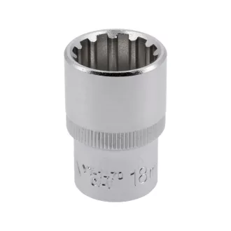 YATO Steckschlüssel Spline 1/2" 18 mm CrV