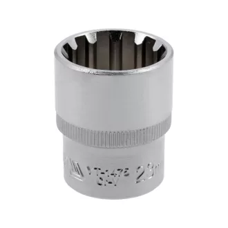 YATO Steckschlüssel Spline 1/2" 23 mm CrV