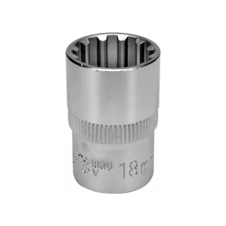 YATO Steckschlüssel Spline 1/2" 18 mm CrV
