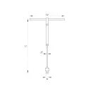 YATO T-Schaft 1/4" x 310 mm mit Drehgriff CrV