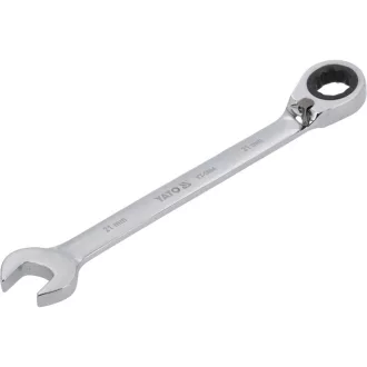 YATO Ratschen-Umschaltschlüssel 21 mm / 290 mm 72T CrV