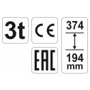 YATO Hydraulikhebebühne 3t