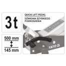 YATO Hydraulische Krokodilhebebühne 3,0 t mit Schnellhubpedal