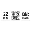 YATO Lambdasonden-Steckschlüssel 22 mm CrMo