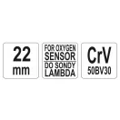 YATO Lambdasonden-Steckschlüssel 22 mm CrV