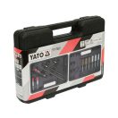 YATO Einspritzventil-Reinigungsset 19-teilig 1/4" Edelstahl, Kunststoff, Kupferbürsten