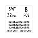 YATO Kurbelwellengewinde-Reparatursatz 8-teilig