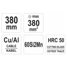 YATO Ratschenkabelschneider 380 mm d=22 mm