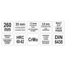 YATO Plattenschneideschere 260 mm Rechtshänder