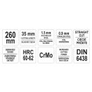 YATO Plattenschneideschere 260 mm gerade CrMo