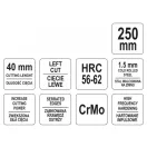 YATO Plattenschneideschere 250 mm links CrMo